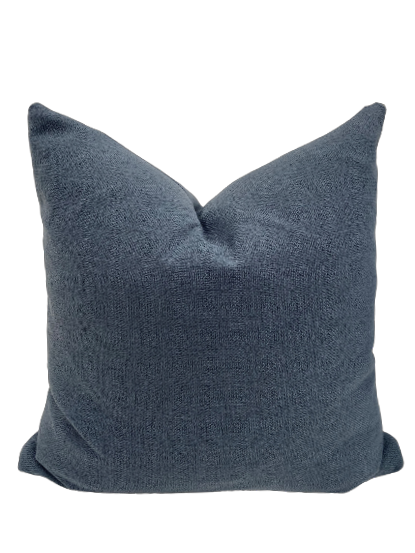 Pillow 20 x 20 pattern effie color navy grade 33 square shape with no welt feather insert