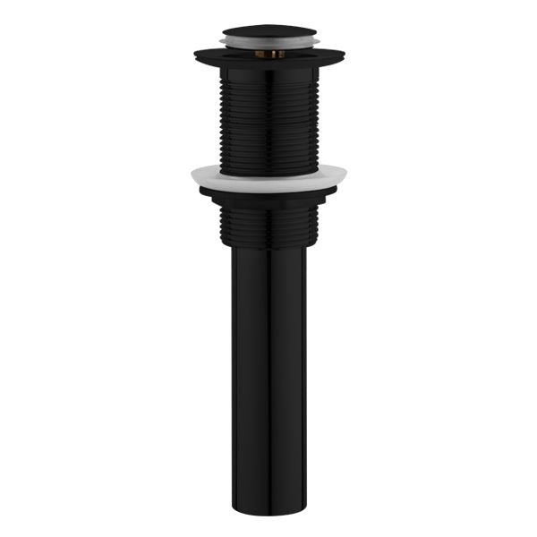Pop up drain without overflow matte black