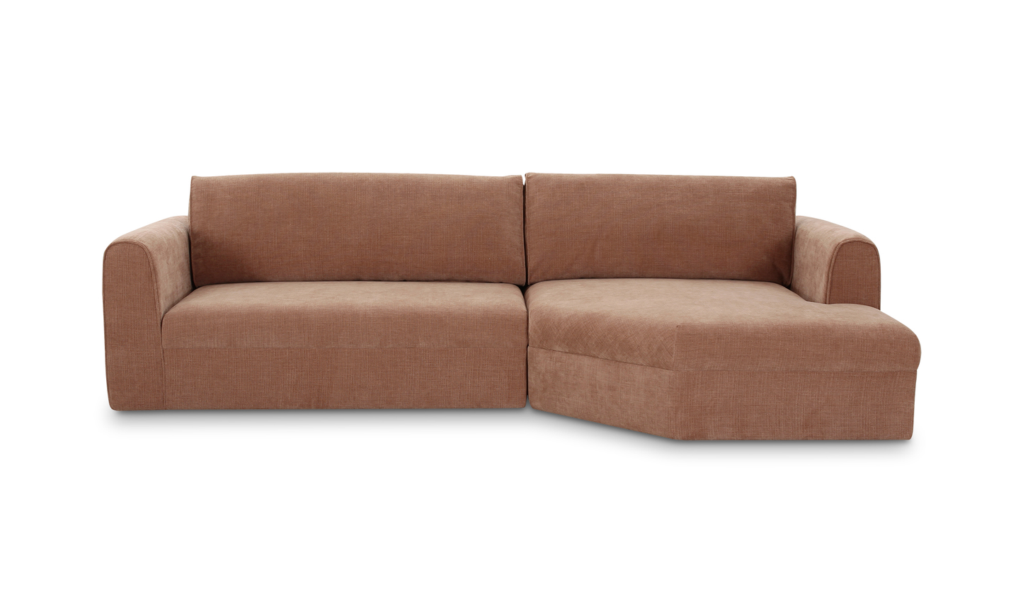 Sectionnel madrid rose héritage droite