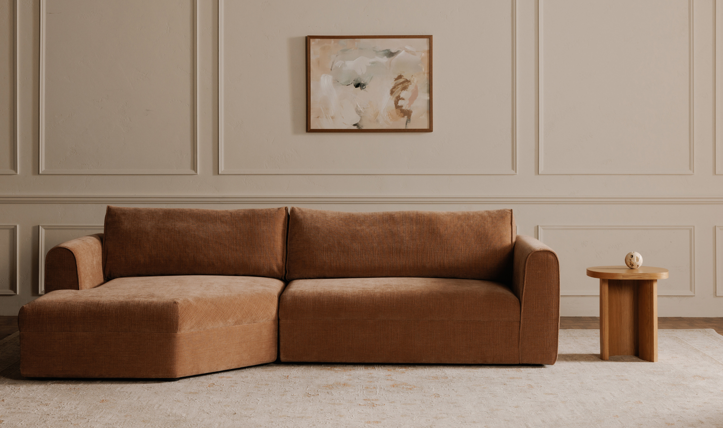 Sectionnel madrid rose héritage droite