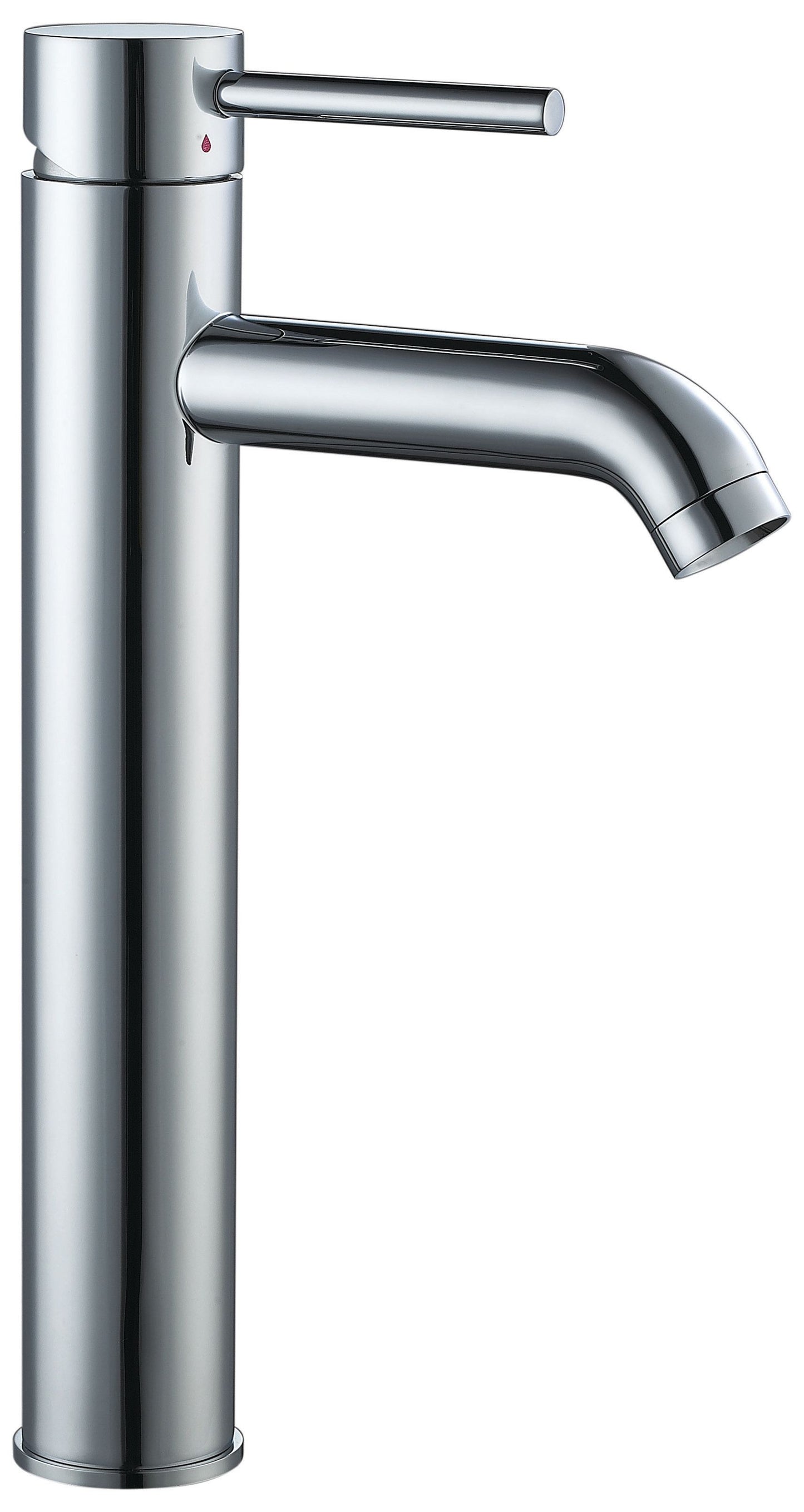 Chrome round vessel faucet