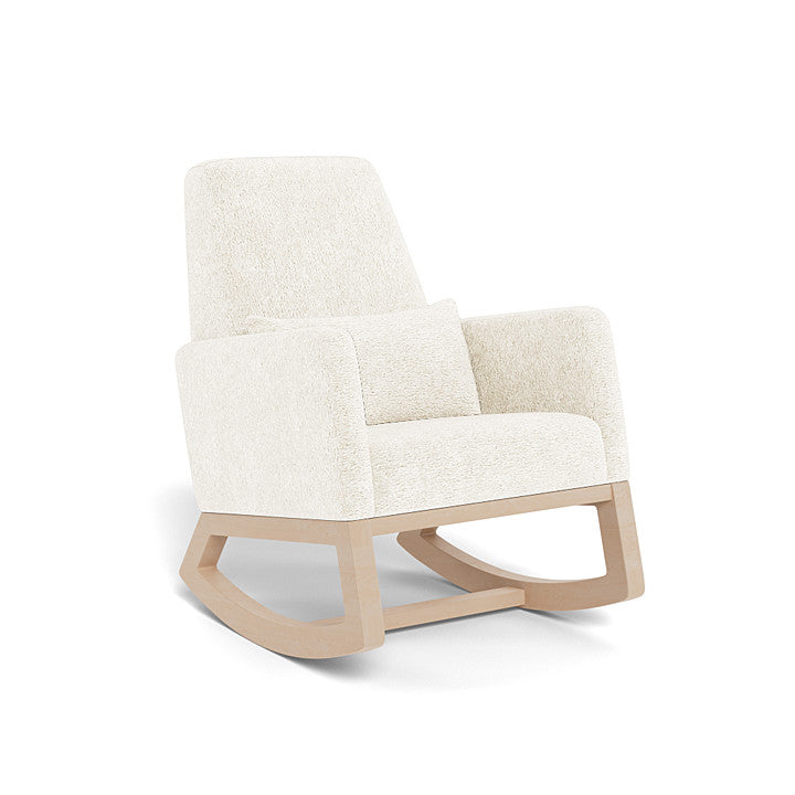 Chair joya rocker faux sheepskin pillow oatmeal italian wool maple base