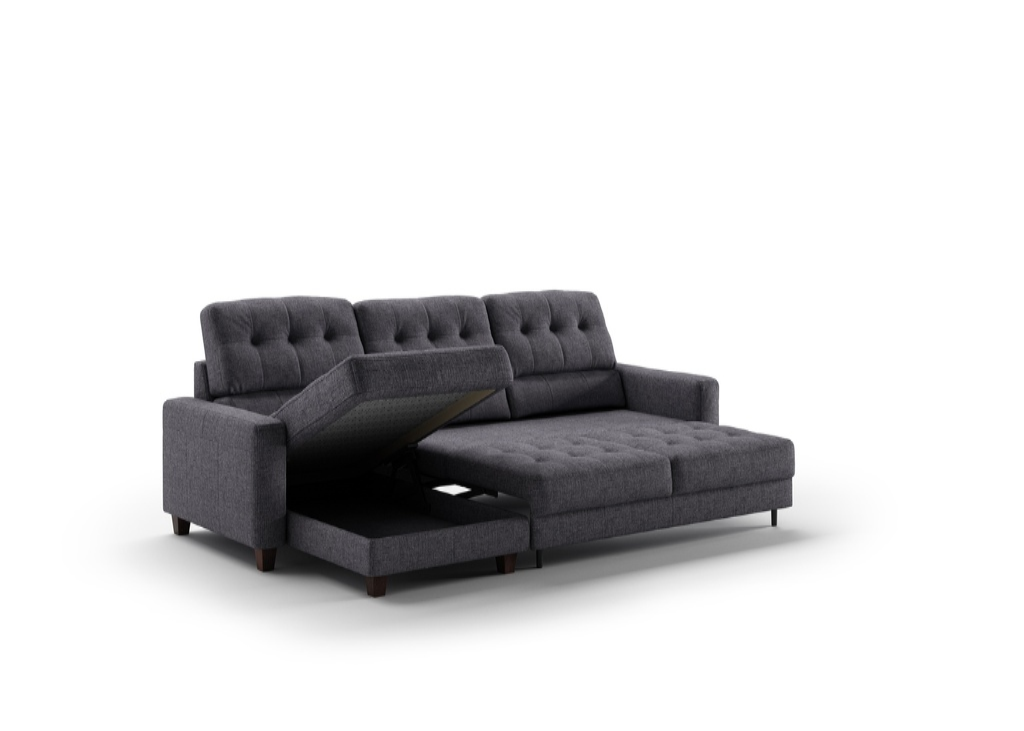 Noah loveseat sleeper+chaise openable-reversible..grade a fun496 (noah-max=r)-leg option:127/9