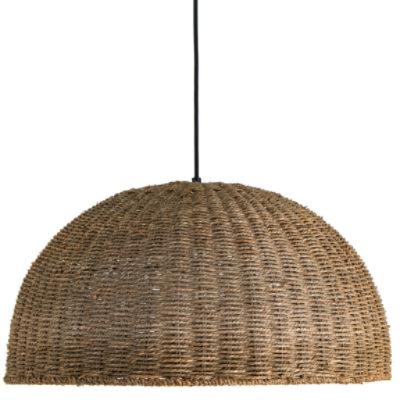 Pendant pourel 3 lights incandescent natural