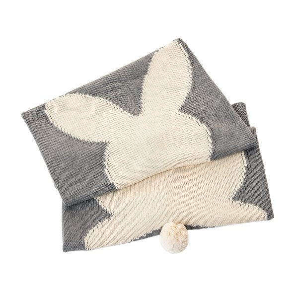 Throw pan pam grey knitted for baby