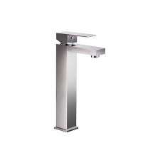 Chrome square vessel faucet