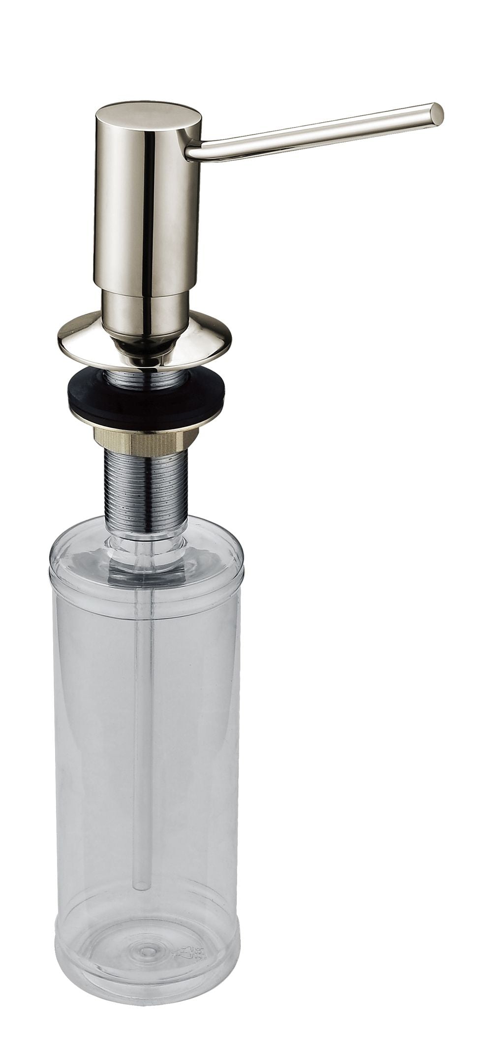Soap pump round brushed nickel