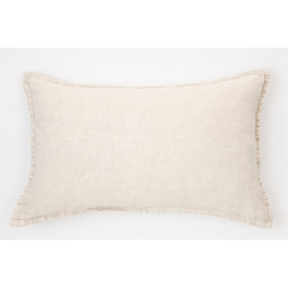 Cushion 16 x 24 linen stone wash natural