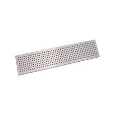 Grid for linear drain base stainless steel finish