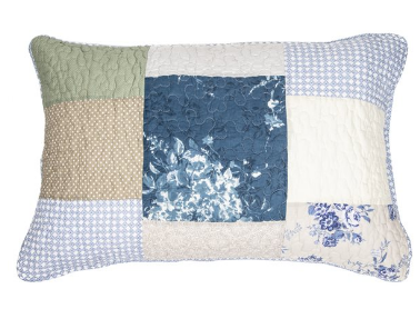 Pillow sham constancia country style patchwork set/2 queen