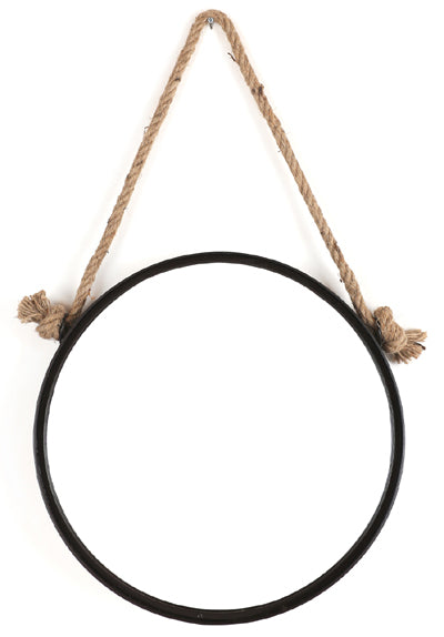 Mirror rond 18.5" hanging with jute