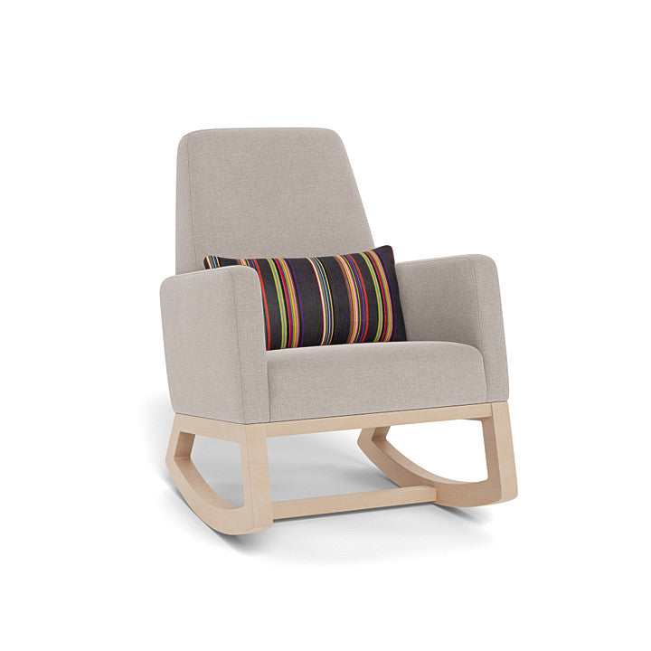 Fauteuil joya inclinable sable base erable clair coussin paul smith gris