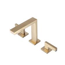 Matte gold square faucet w 2 handles