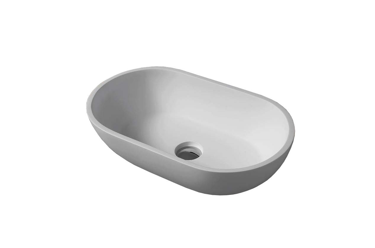 12’’x22’’ oval solid surface vessel sink