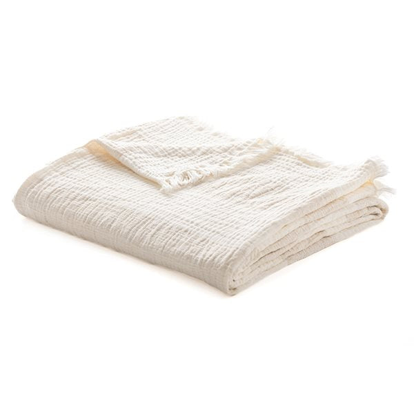 Throw miguel muslin ivory