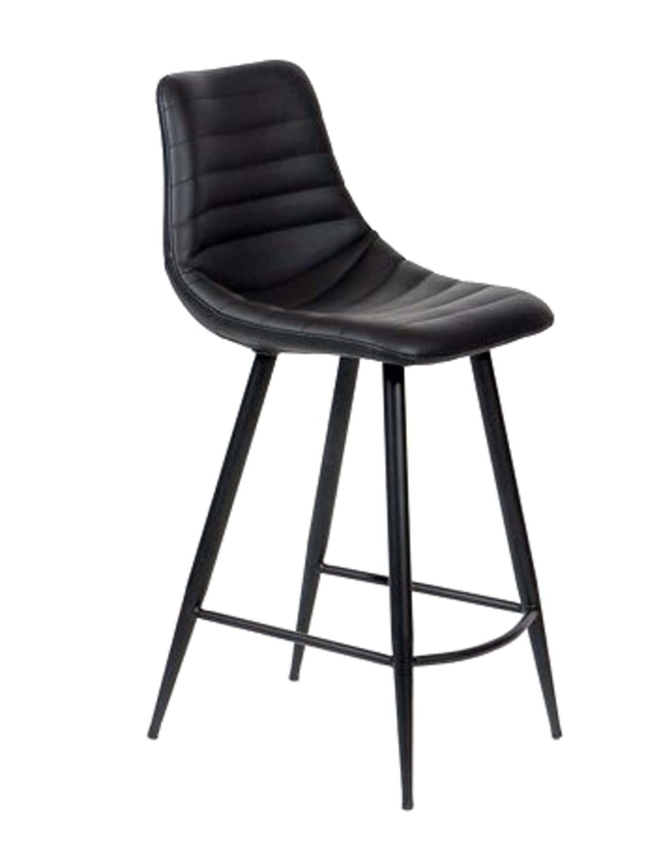 Tabouret lee en tissu graphite avec structure standard noir mat