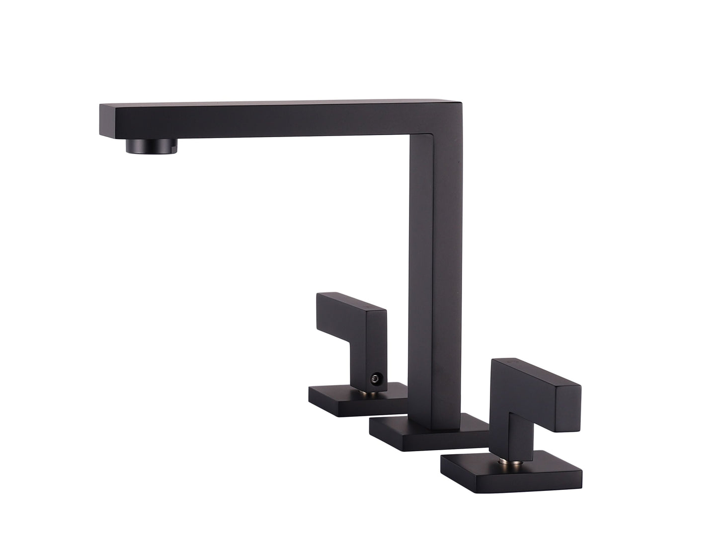 Matte black square faucet w 2 handles