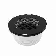 Matte black shower drain