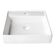 Porcelain vessel sink square 17’’x17’’