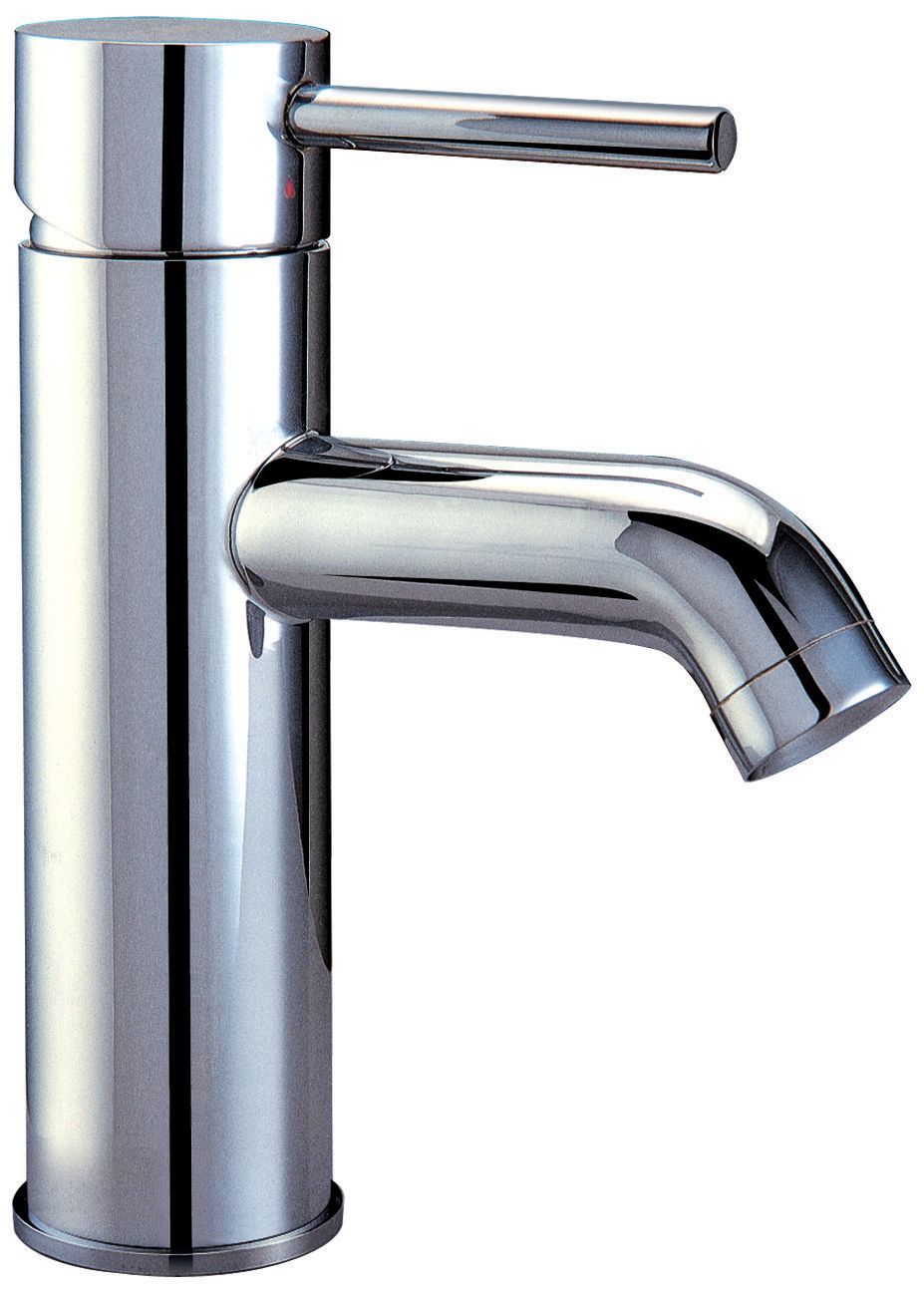 Chrome round basin faucet