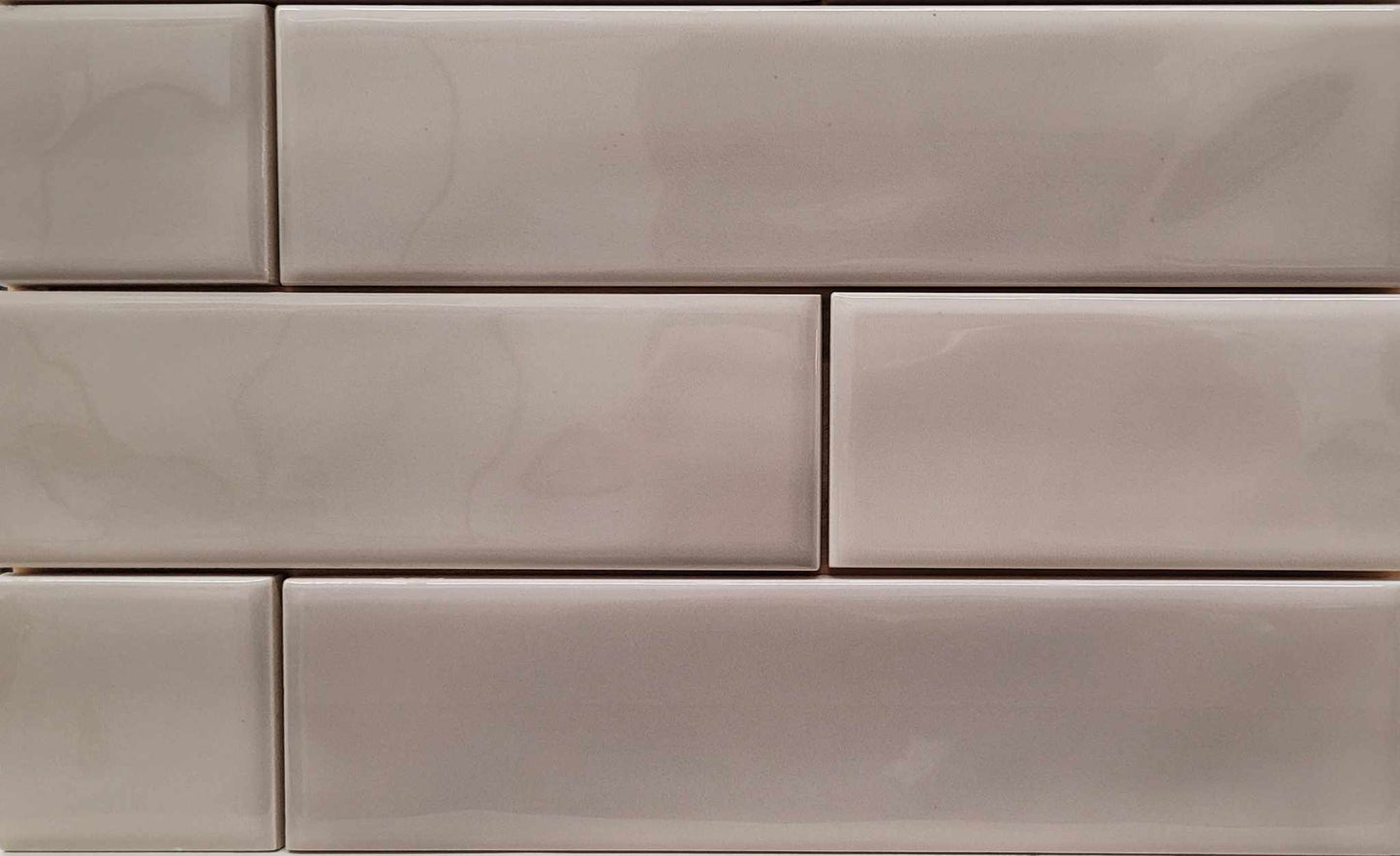 Ceramic shadebrick taupe 3x12 glossy 0.24sqft/ea