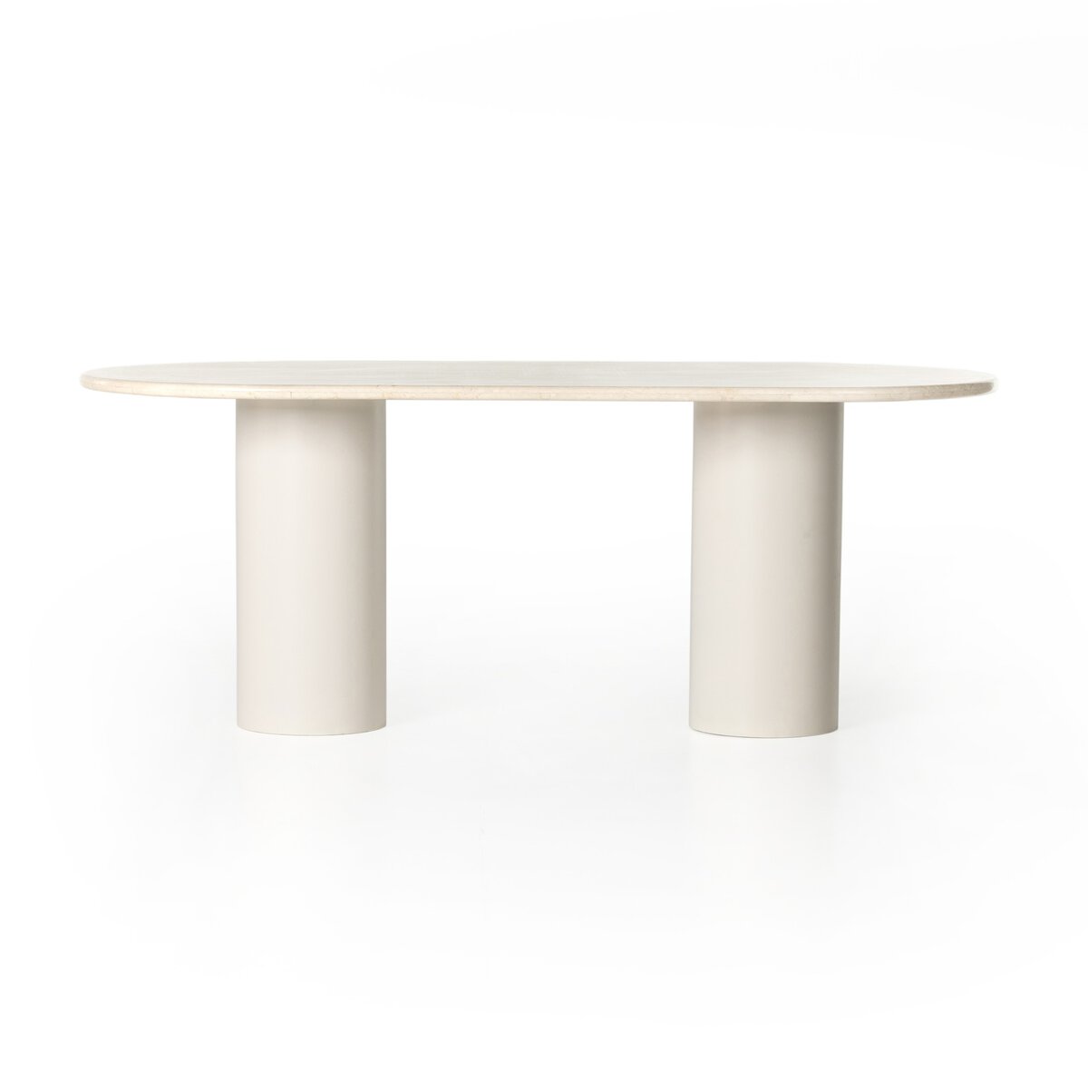 Table a manger belle oval cream marble