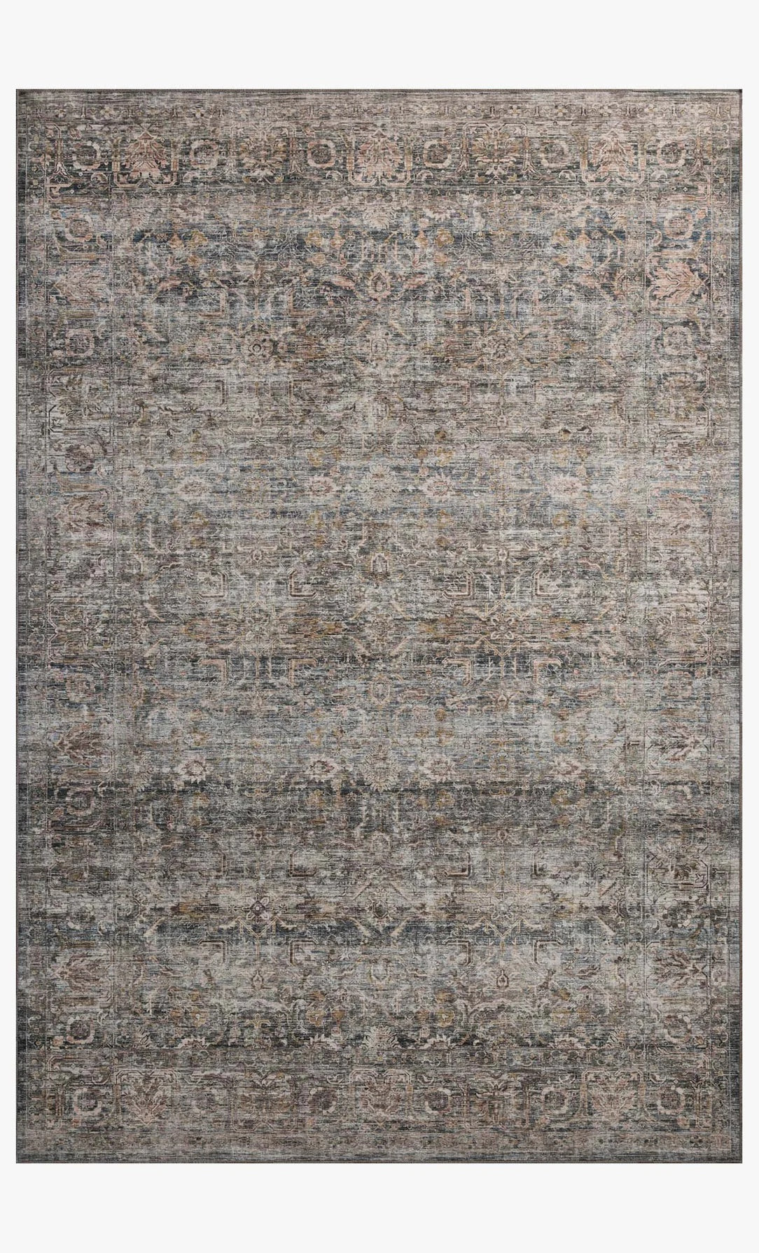 Carpette josie al dove/ gold 5'0 x 7'6