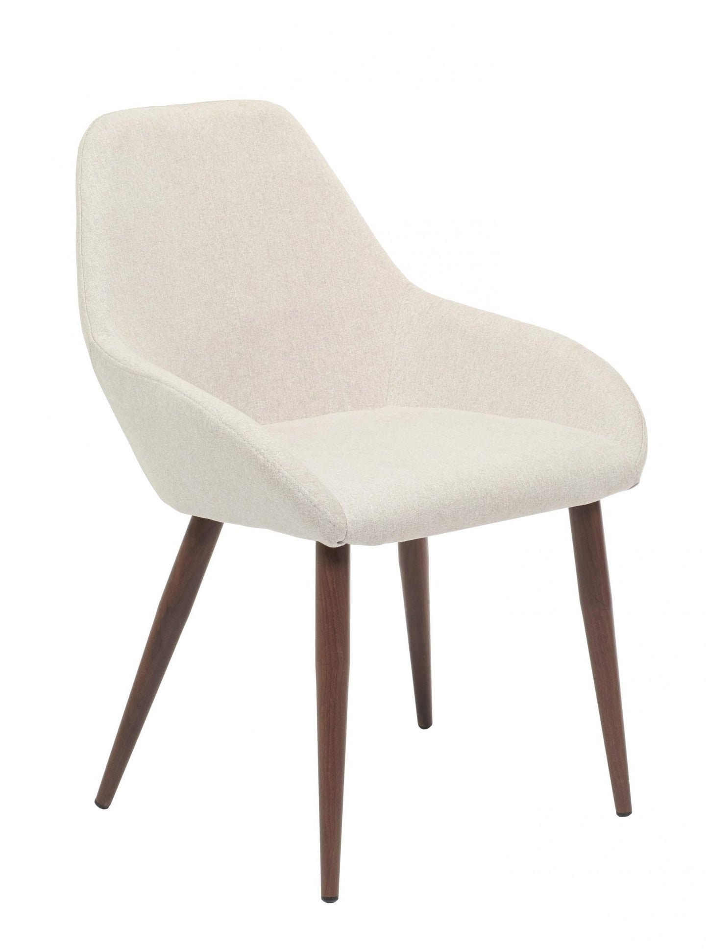 Dining chair - shindig chair in dove fabric on black walnut base