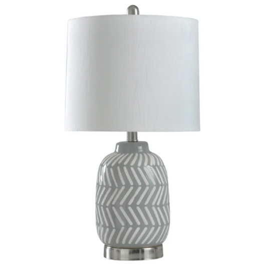 Ceramic / metal table lamp- h:23 x w:12.5 x d12.5