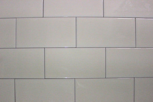 Ceramic subway tile glossy bone 3x6 .125 sq.ft/ea