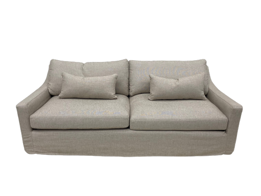 Sofa benton grand 2 places / 2 dos rectangulaire wiley flax grade 5 ash comfort chic #1