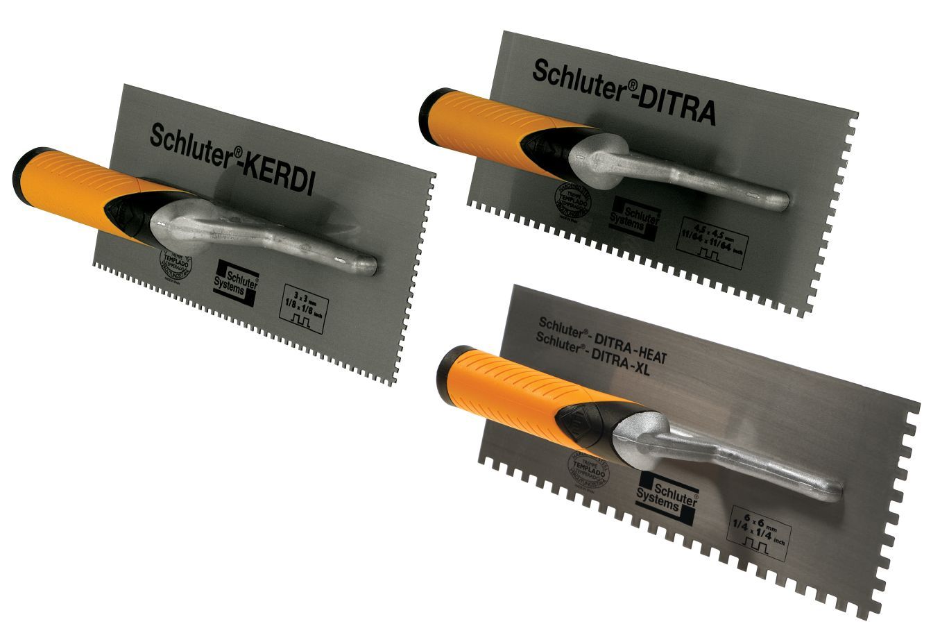 Eg-125 schluter trowel for ditra-heat ditra xl trl-dhxl 1/4 x 1/4