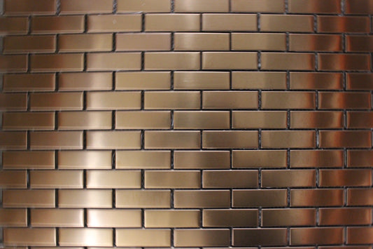 Ceramic metal mosaic copper brushed .86 sqft/pcs