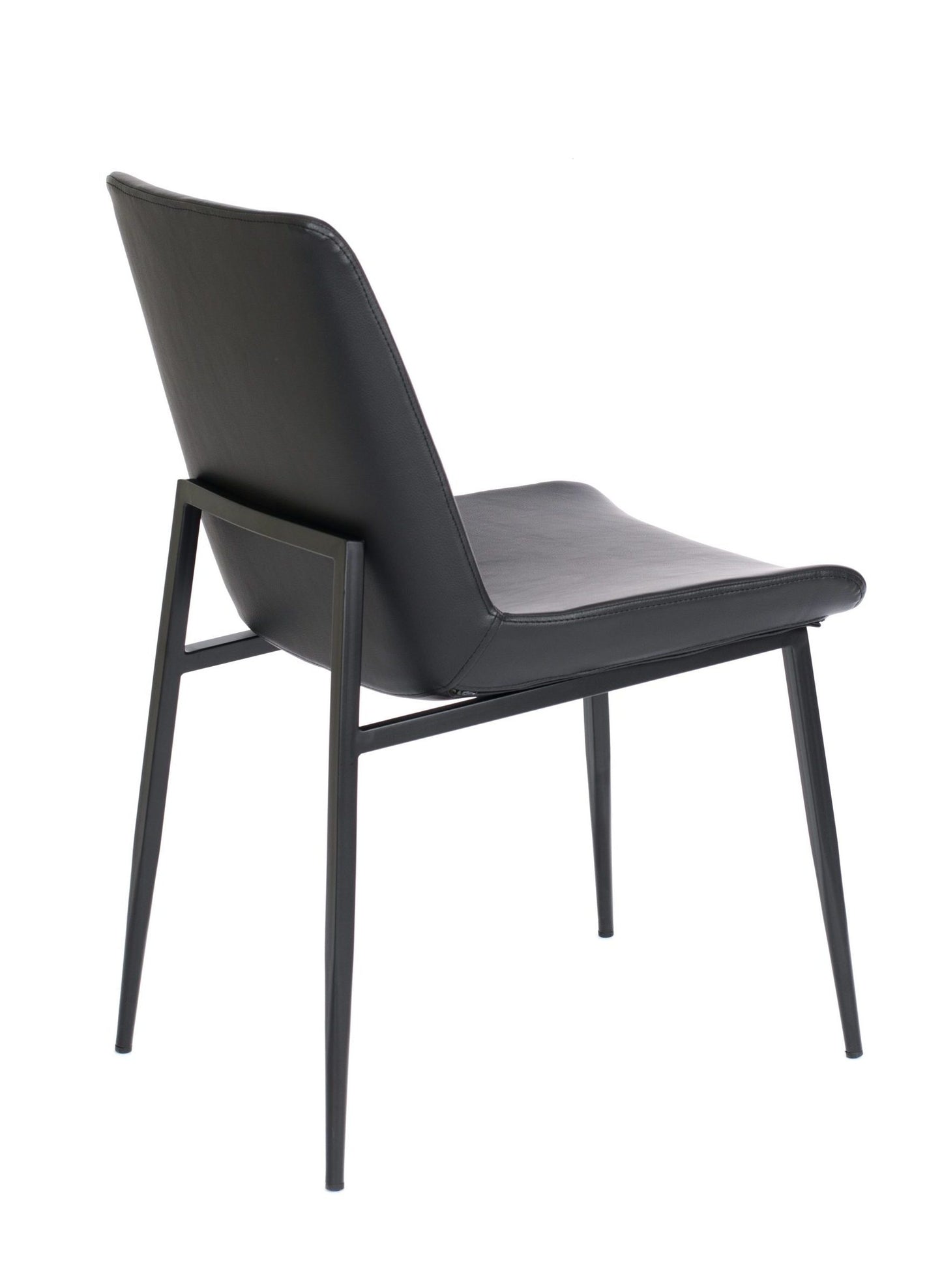 Dining chair -  sampson chair in dove fabric on matte black frame