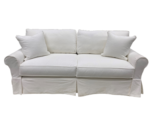 Canapé alexandria 2 places / 2 dos avec coussin & coussin plw couture prairie white #3 et #4