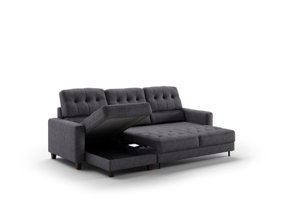 Noah loveseat sleeper+chaise openable-reversible..grade a fun496  (noah-max=r)-leg option:127/9