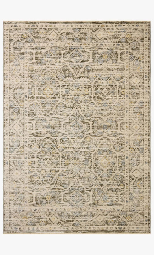 Carpette clarisse olive ivory 5'3x7'6