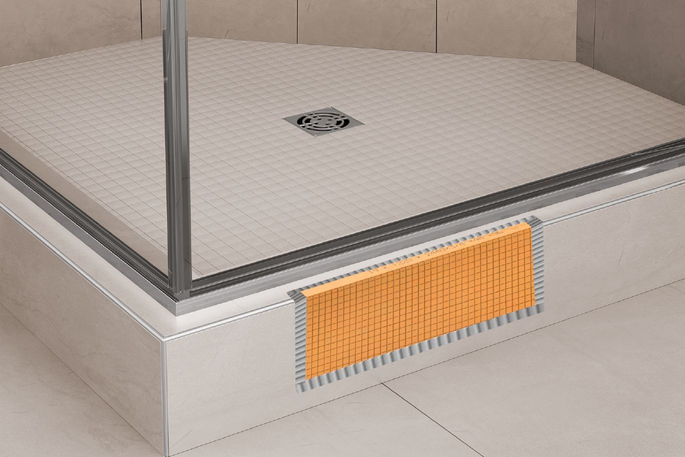 Kerdi board sc shower curb 48 x 6 x 4-1/2