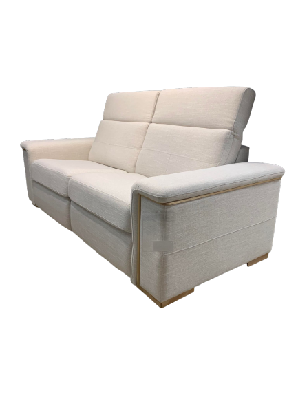 Loveseat melbourne configuration (175-176) manual seat and manual headrest seat 22 deep nubia ivory 001 grade b lg103 natural b-9 wood insert