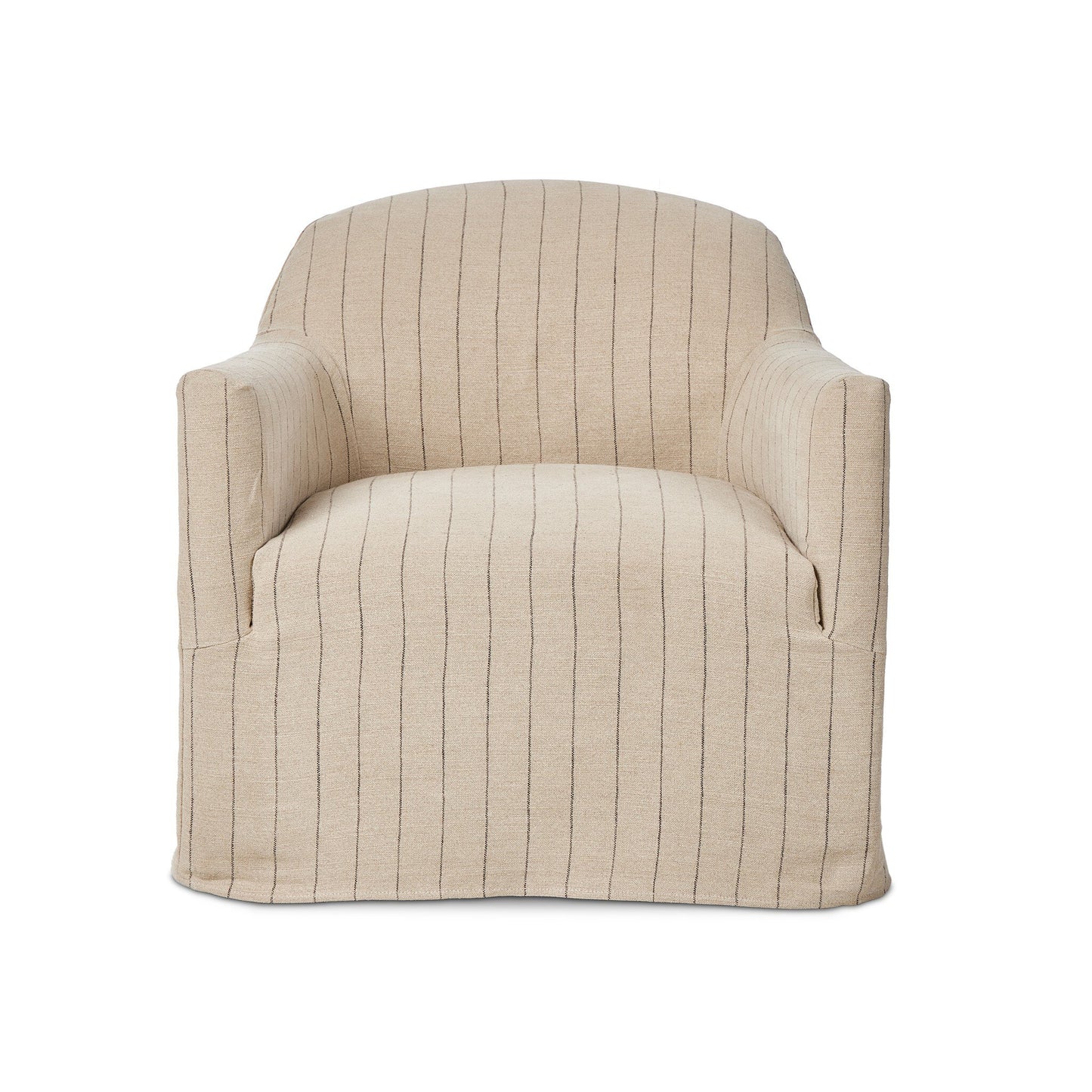 Lowell slipcover swivel chair lavon flint