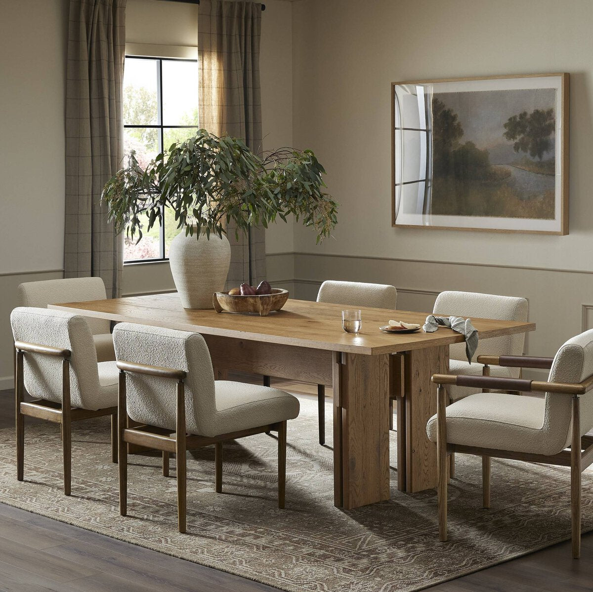 Railay dining table dusted oak veneer