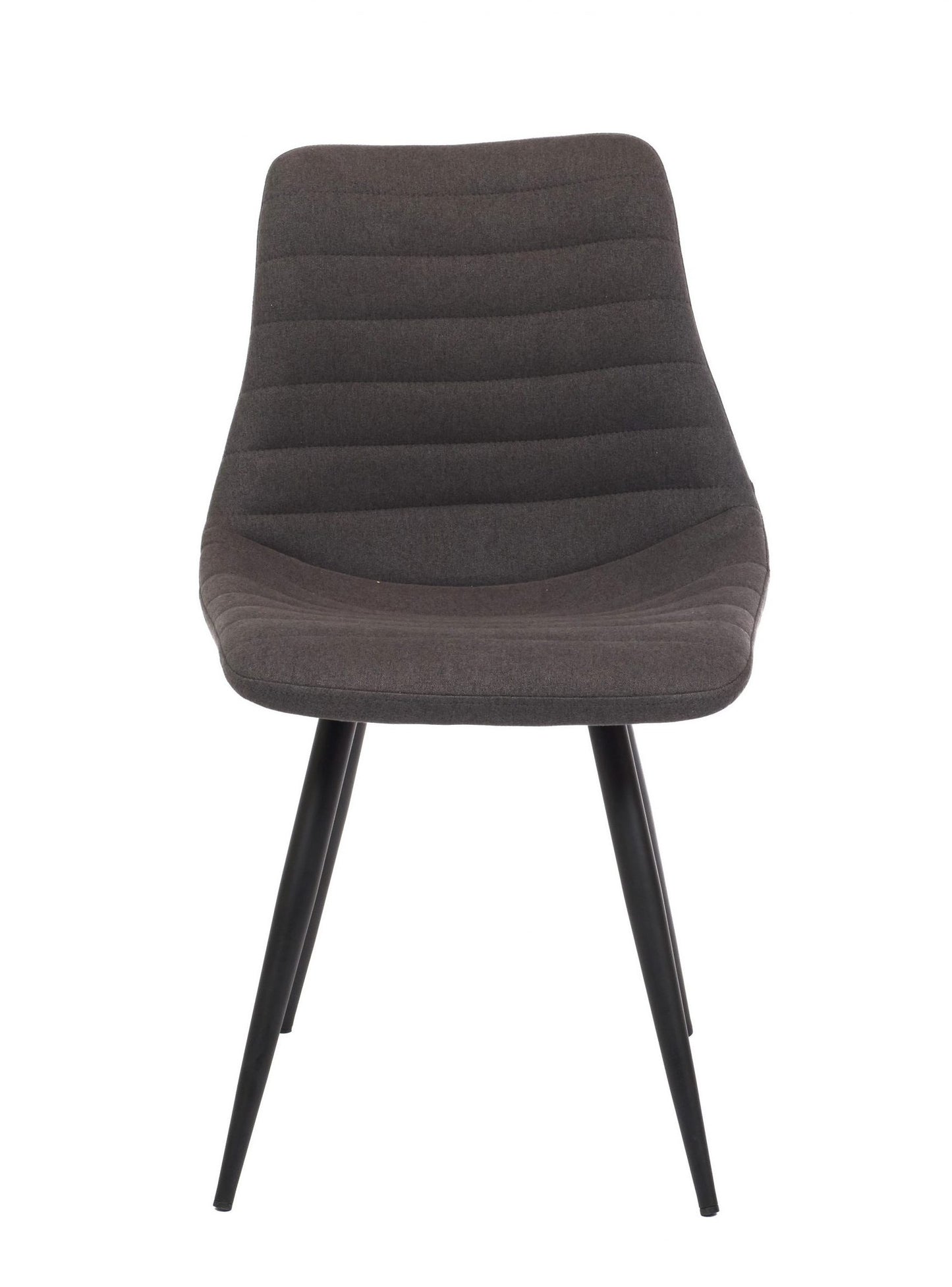 Dining chair - lee chair in graphite fabric on standard matte black frame