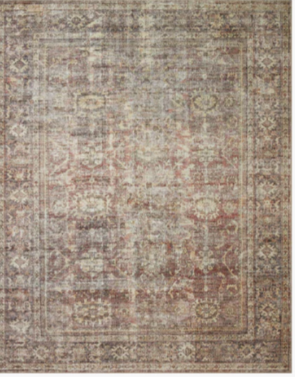 Area rug - ger-06 al bordeaux / antique georgie - 5'0" x 7'6"