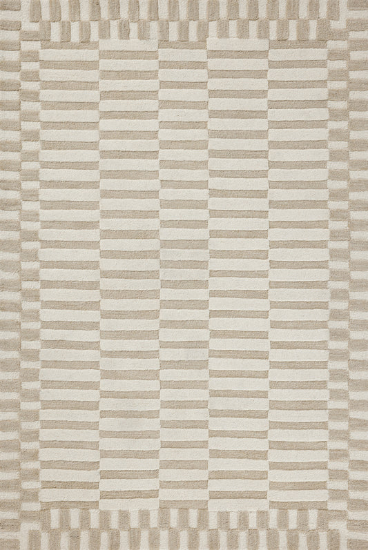 Carpette bradley brl-02 ivory beige 5 x 7.6