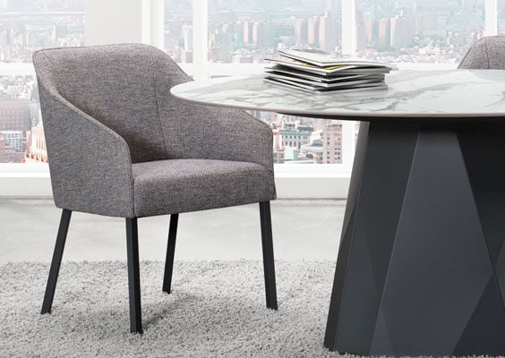 Dining chair  sara ii fabric nubia 061 anthracite legs