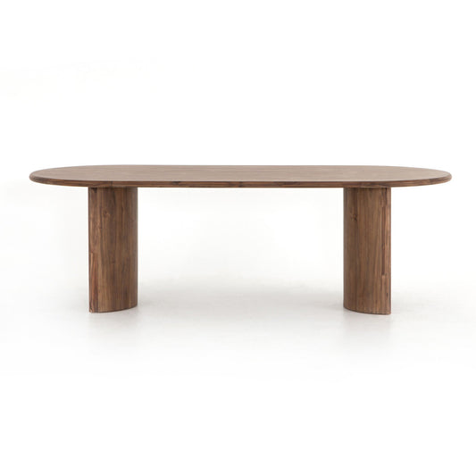Dining table paden seasoned brown acacia