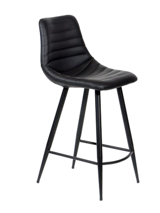 Tabouret lee en tissu graphite avec structure standard noir mat 