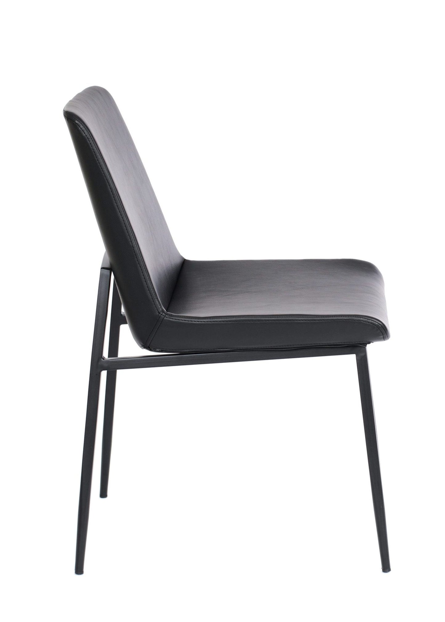 Dining chair -  sampson chair in dove fabric on matte black frame