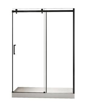 Porte de douche 48'' seule noire mat