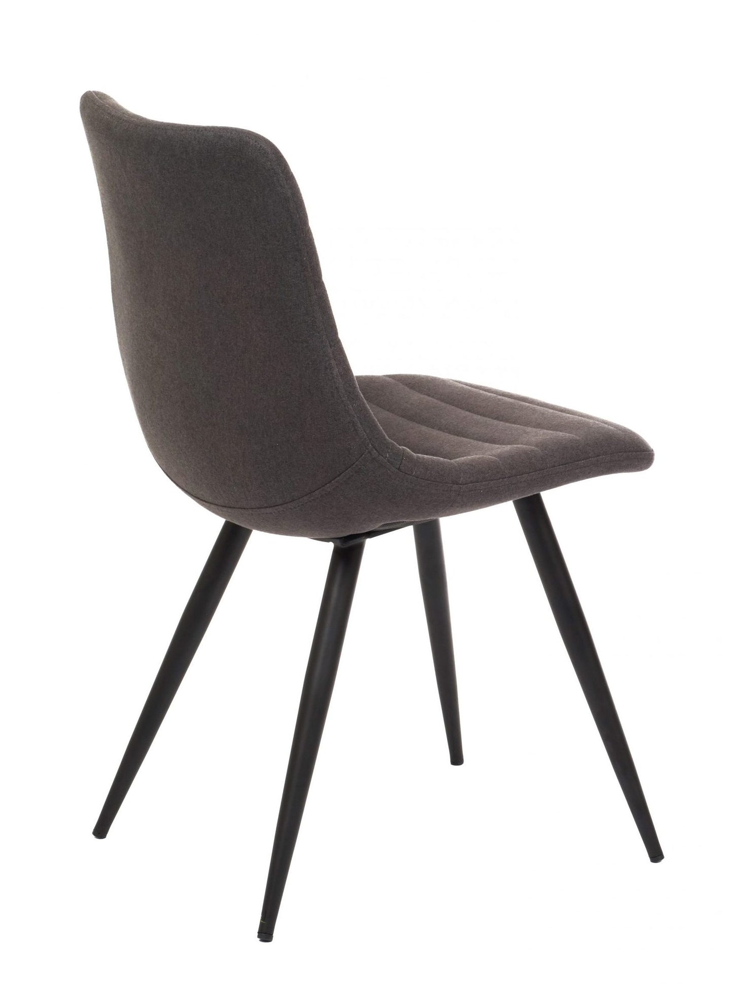 Dining chair - lee chair in graphite fabric on standard matte black frame